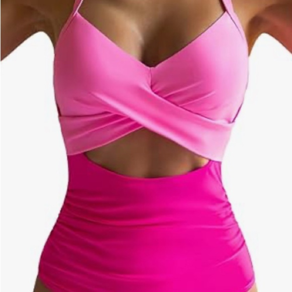 Pink Cutout Swimsuit